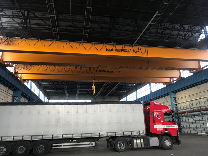 Un settimo carroponte Verlinde da 40 tonnellate per un magazzino di Greg Transports in Belgio